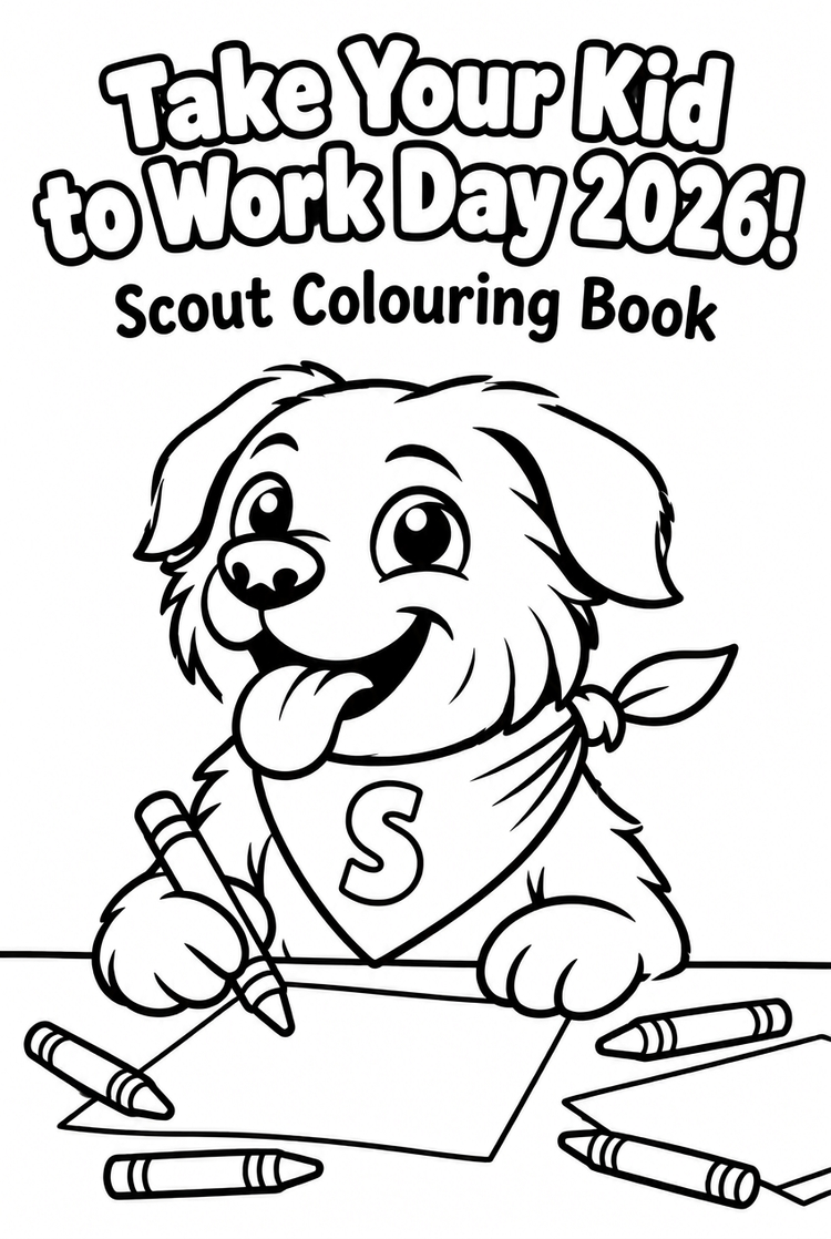 Scout colouring book cover corrected to 2026